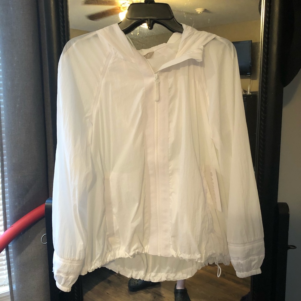 Athleta white workout jacket